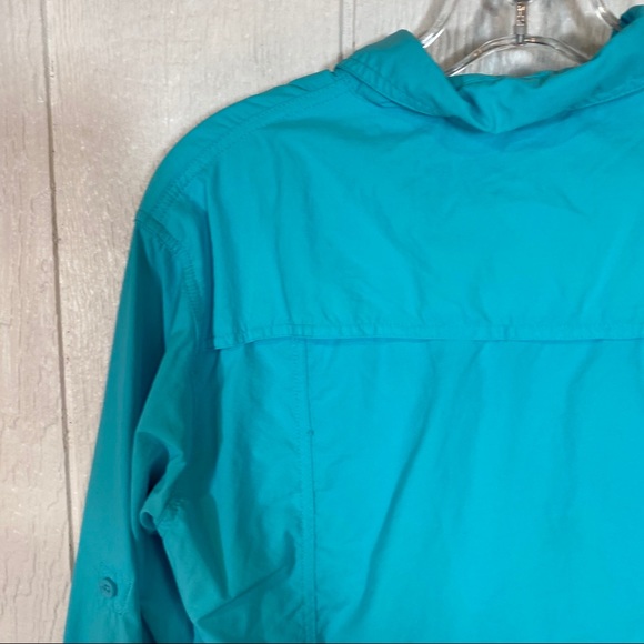 Mens Bass Pro Shop Teal Blue Long Sleeve Shirt - Picture 9 of 13